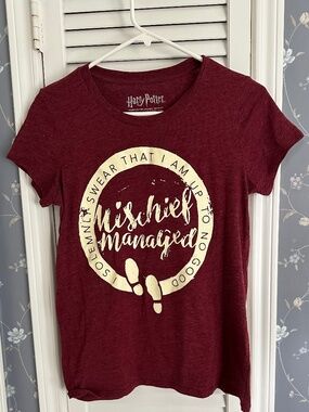 Harry Potter Size Small Maroon T-Shirt I Solemnly Swear That I Am Up to No Good